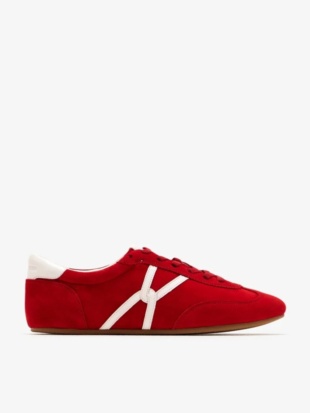 $380 VERONICA BEARD RIVERA RED WHITE SNEAKERS SUEDE ELASTIC LACE COMFORT 9 (A6)